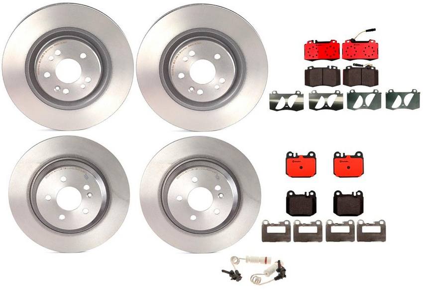 Brembo Brake Pads and Rotors Kit - Front and Rear (345mm/331mm) (Ceramic)